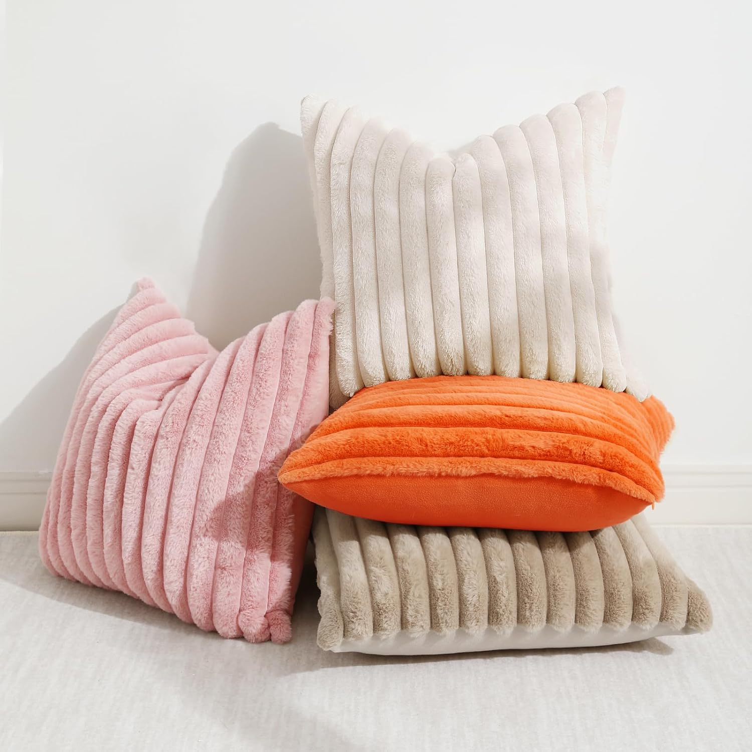 Thumbnail 4 de decorUhome Faux Fur Pillow Covers 18x18 Set of 2 🛋
