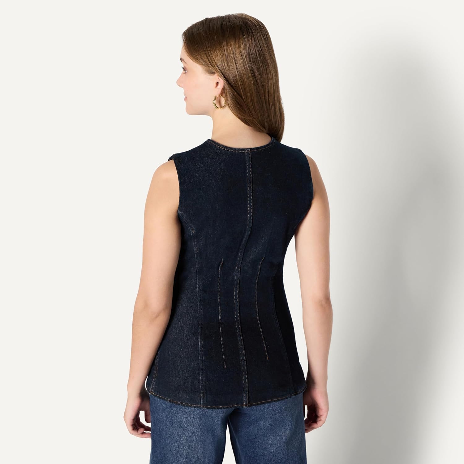 Detalle de Amazon Essentials Demi's Pick Denim Button Vest for Women