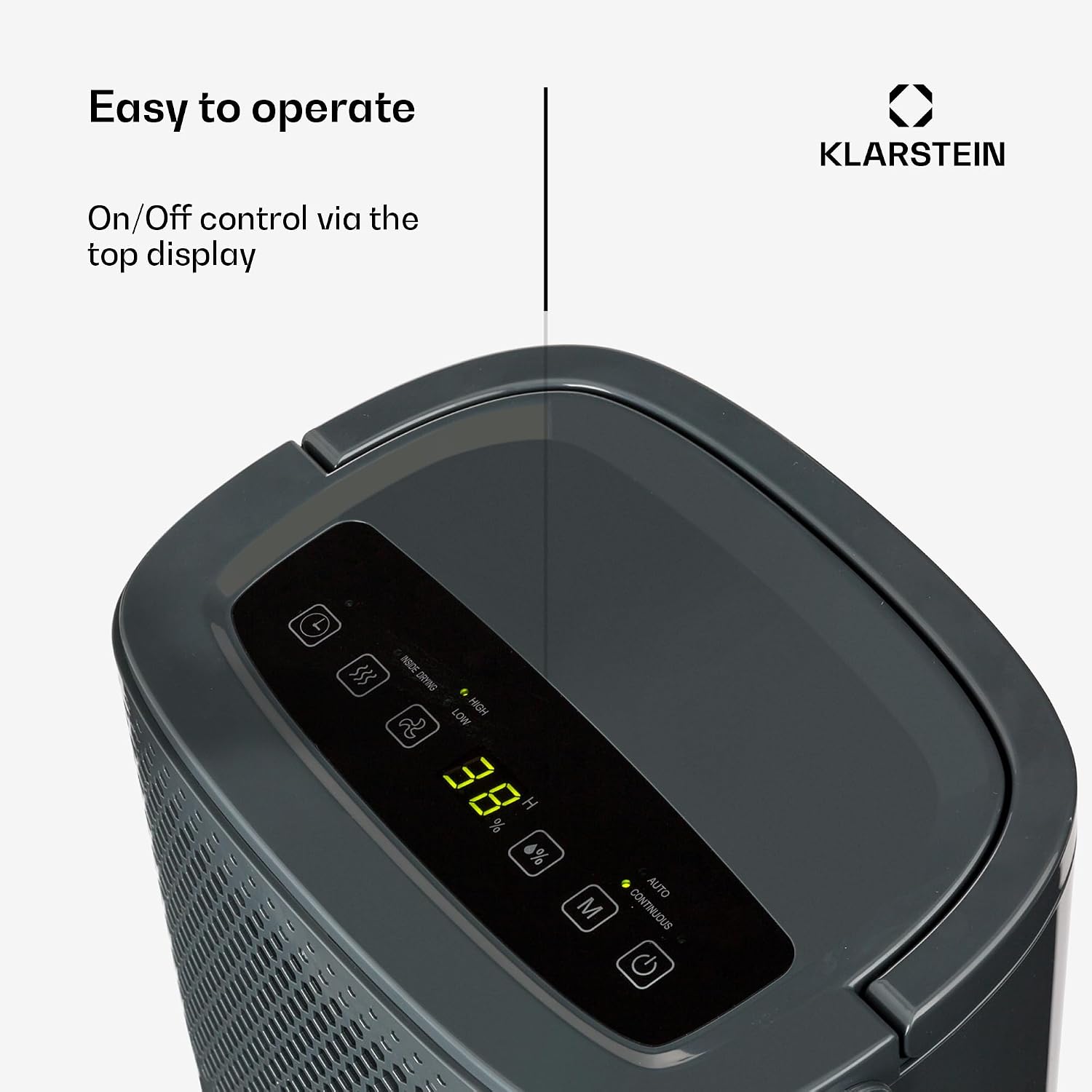Detalle 2 de Klarstein DryFy 10 Dehumidifier and Air Purifier, 10 L/day, 2-in-1