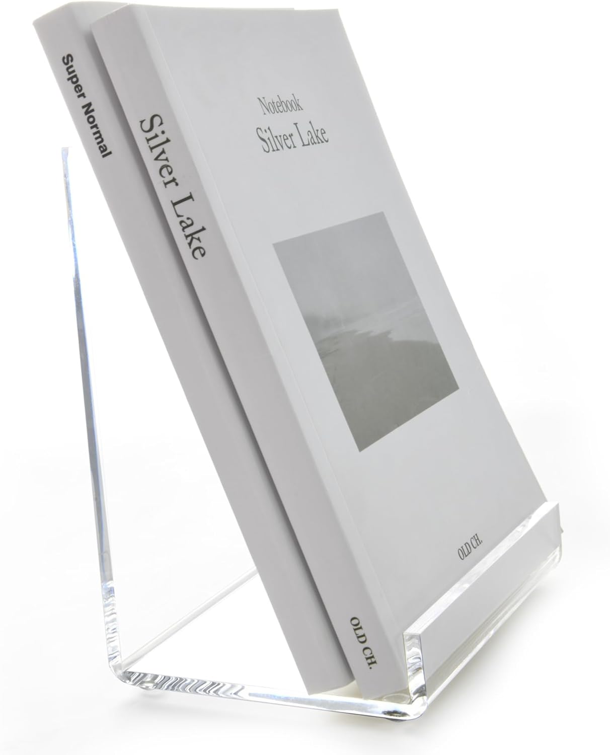 Detalle de AIMOLLY 2er Set Acryl Buchständer – Transparente J-Form, vielseitig nutzbar