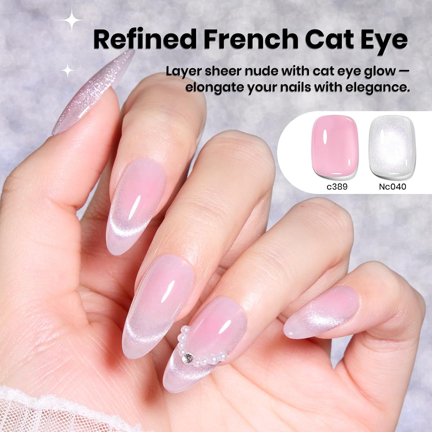 Thumbnail 3 de Beetles Lunar Silk Silver Cat Eye Gel Nail Polish – 15ML Full Size