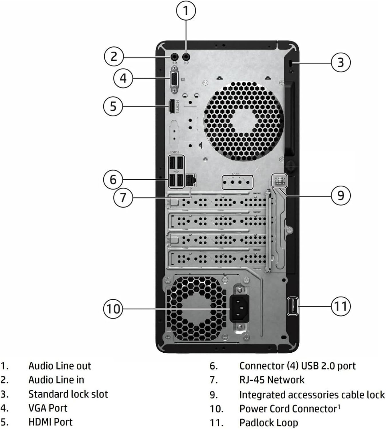 Detalle de HP Desktop Tower PC Intel Core i3-13100