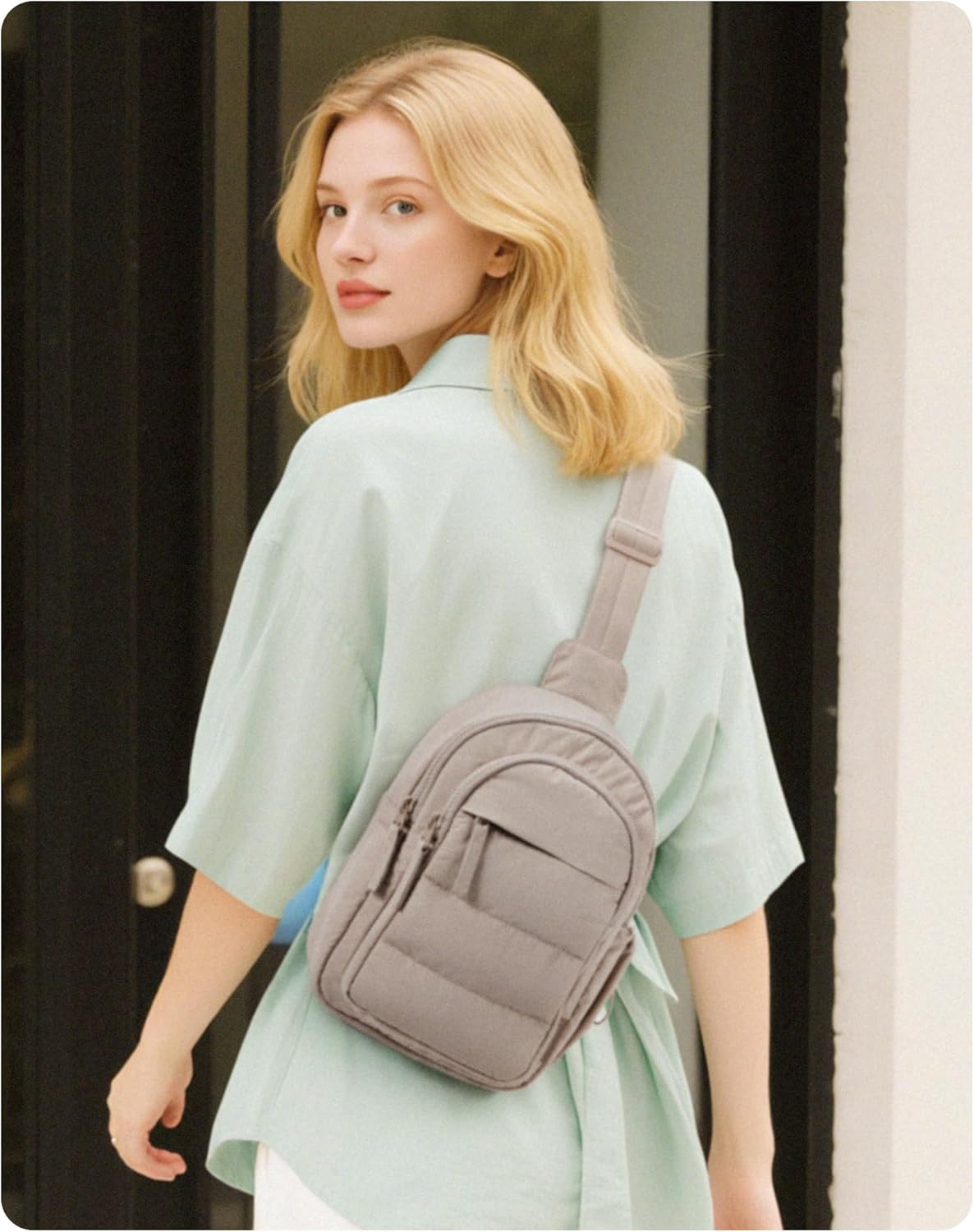 Thumbnail 1 de bagsmart Umhängetasche Damen Crossbody 5 L mit RFID-Schutz und verstellbarem Schultergurt