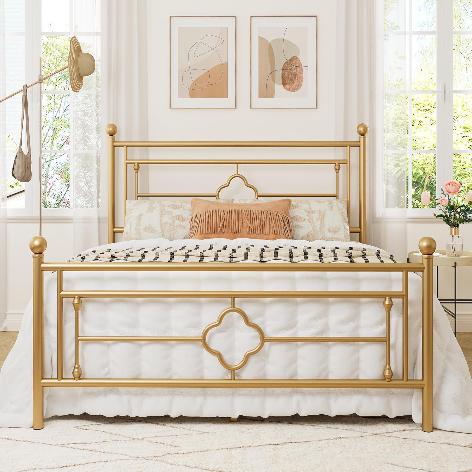 Detalle de Allewie Metal Platform Bed Frame, Queen