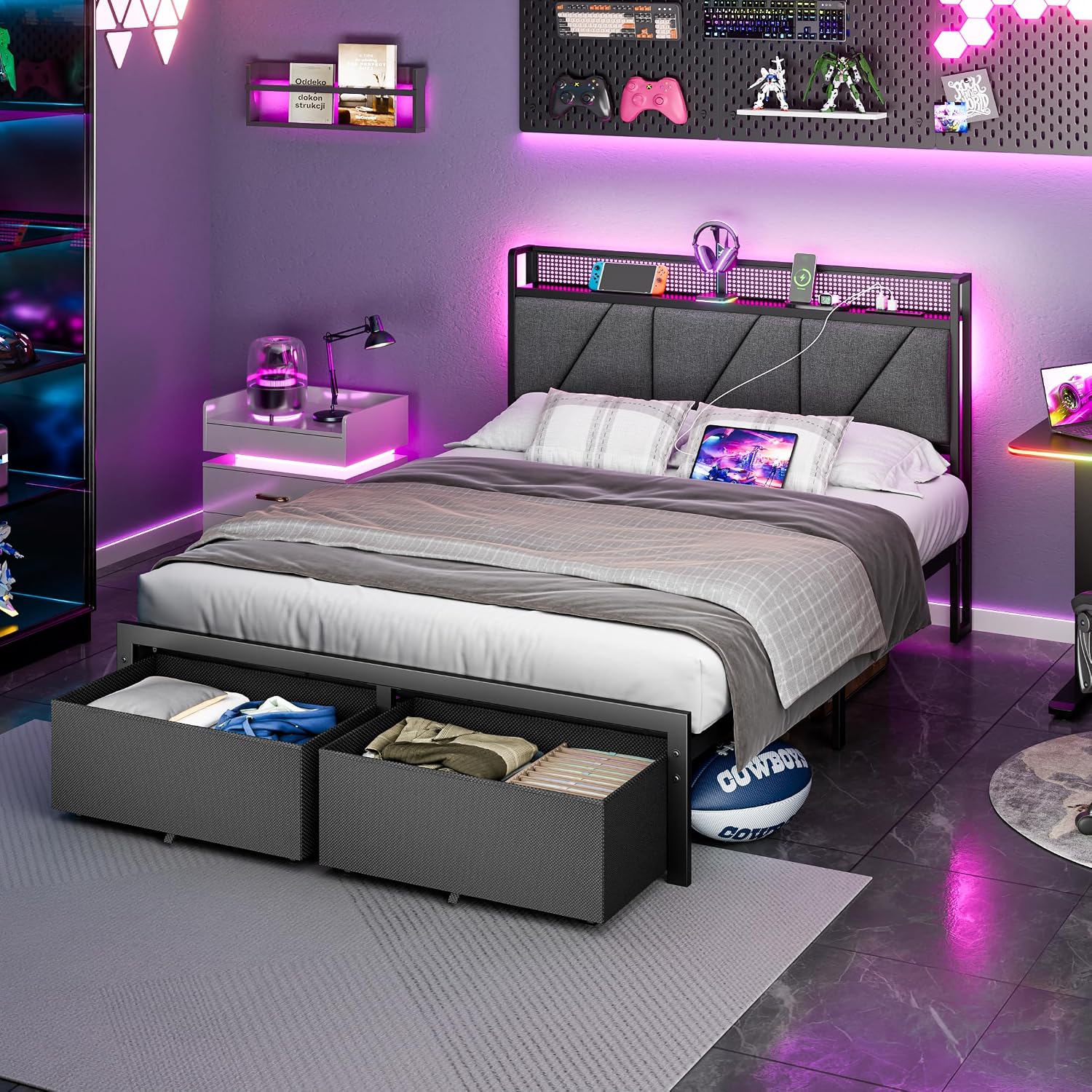 Detalle de Furnulem Queen Bed Frame