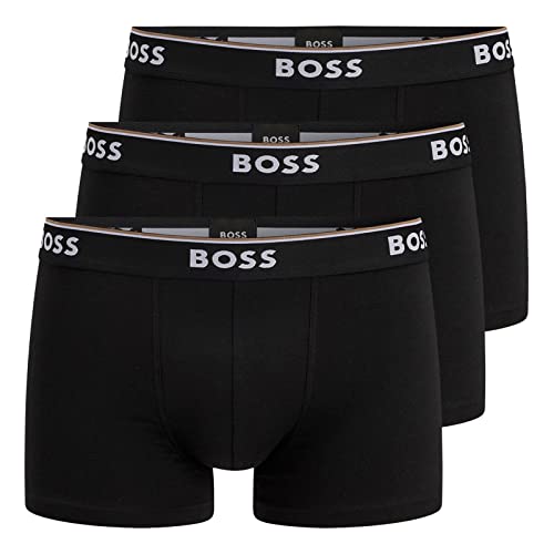 Detalle de BOSS 3er Pack Herren Trunks Power Boxer – Schwarz, Größe XL, Artikel -001 Black