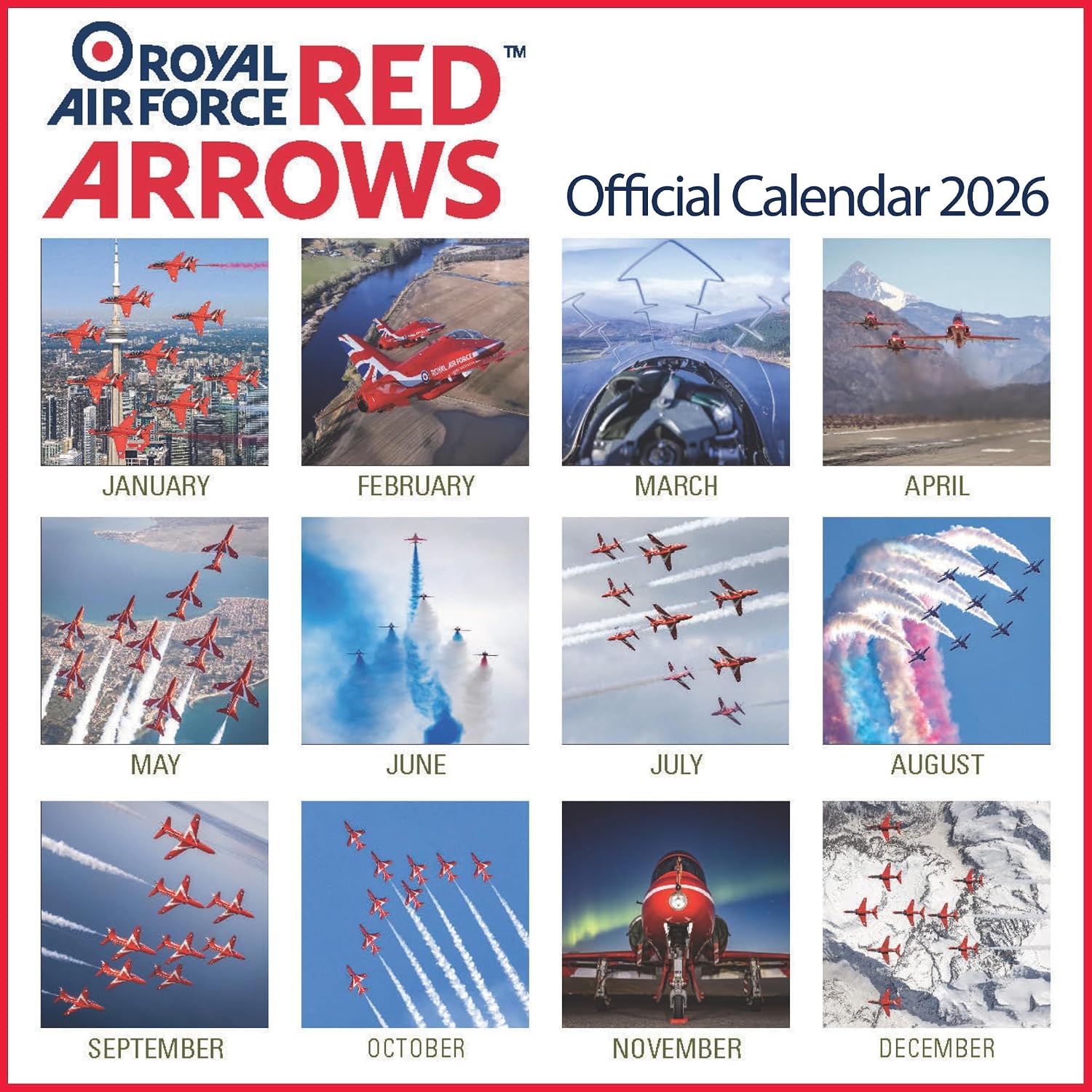 Detalle 2 de ALLTRADE Red Arrows 2026 Wall Calendar