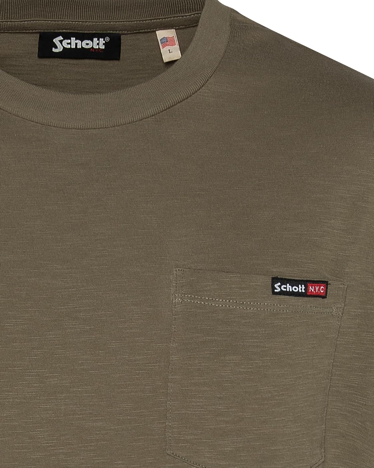 Detalle 2 de T-shirt homme Schott NYC TSKEA1 col rond