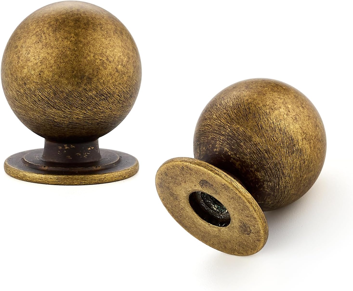 Detalle de Ravinte Decor RDYN31GHHG2 Antique Brass Cabinet Knobs, 0.95-Inch Round Zinc