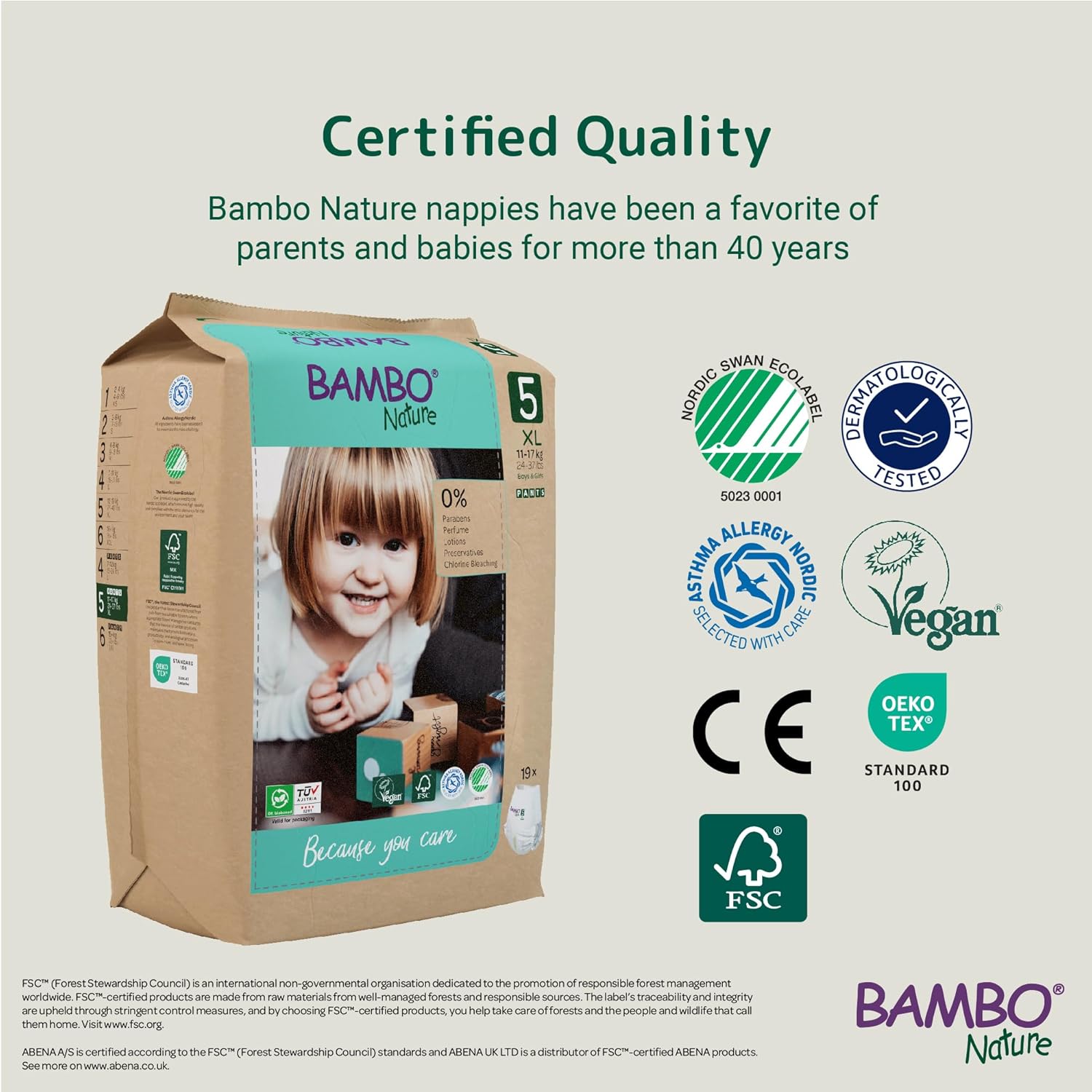 Detalle de Bambo Nature Premium Training Pants (Pull Ups), Size 5 (12–18 kg) – XL, 95 pack