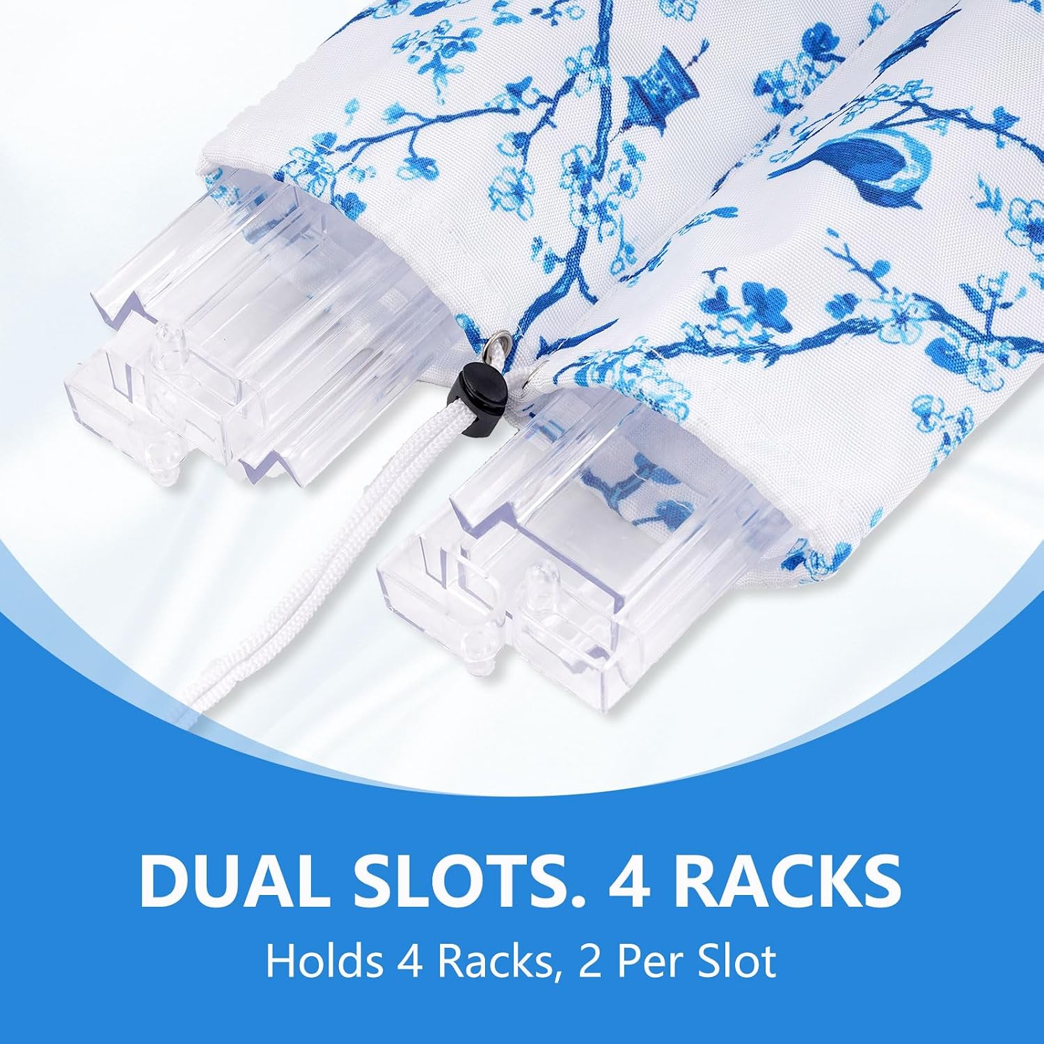 Detalle 1 de FUYIHGL Mahjong Rack Storage Bag, 4 Compartments