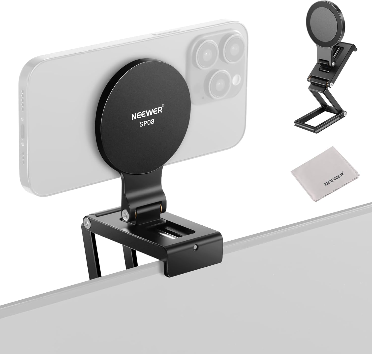 NEEWER Continuity Camera Mount magnetico per monitor da scrivania SP08, base tipo Arca e compatibile MagSafe