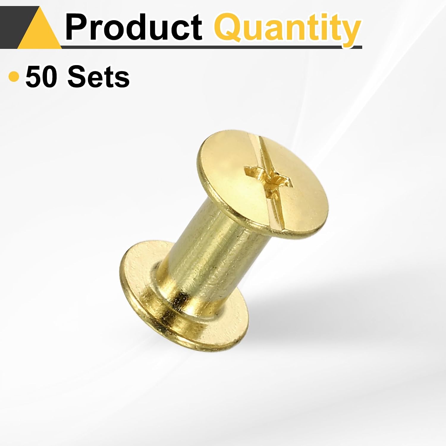 Detalle de HARFINGTON シカゴスクリュー 50セット M5×10mm 全長12mm ゴールド
