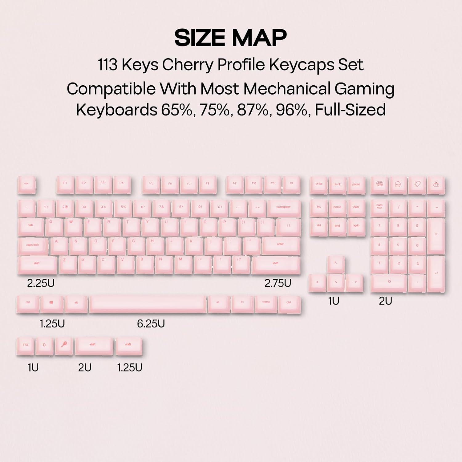 Thumbnail 2 de EPOMAKER AegisSil 113-Key Silicone Cherry Profile keycaps ⌨
