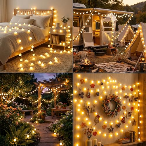 Thumbnail 7 de Giliwosy Catena Luminosa Esterno Interno 120LEDs 20M – lucine LED a batteria ricaricabile 3600mAh, 8 modalità, timer e IP65