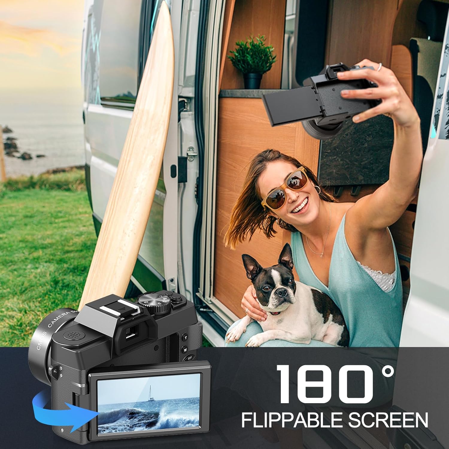 Thumbnail 6 de NBD 5K 64MP Digital Camera for Photography – 16x Zoom, 52mm Wide‑Angle + Macro Lenses, WiFi & App Control