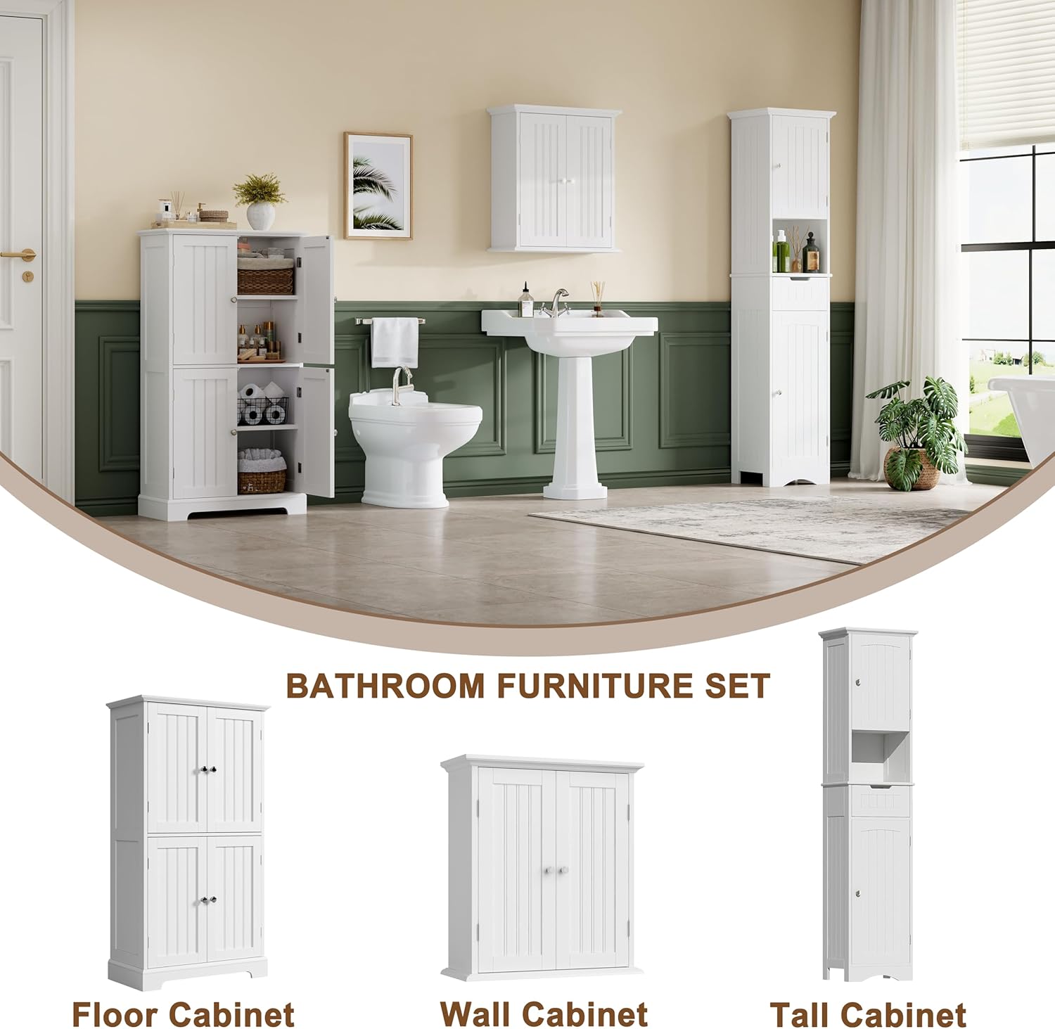 Thumbnail 4 de ChooChoo Bathroom Wall Cabinet: Over-The-Toilet Medicine Cabinet with Adjustable Shelves