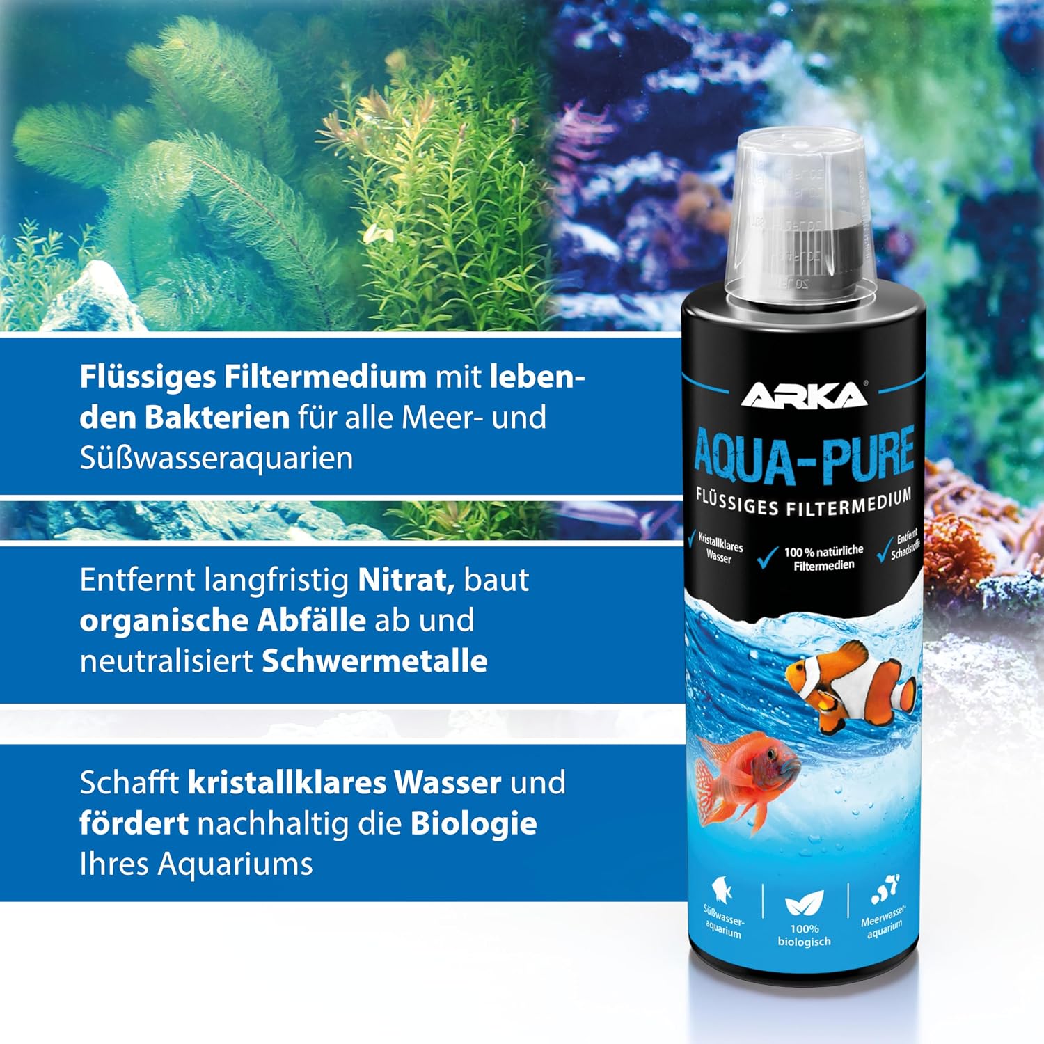 Detalle 2 de Wasserklärer Aquarium 473 ml Aqua-Pure
