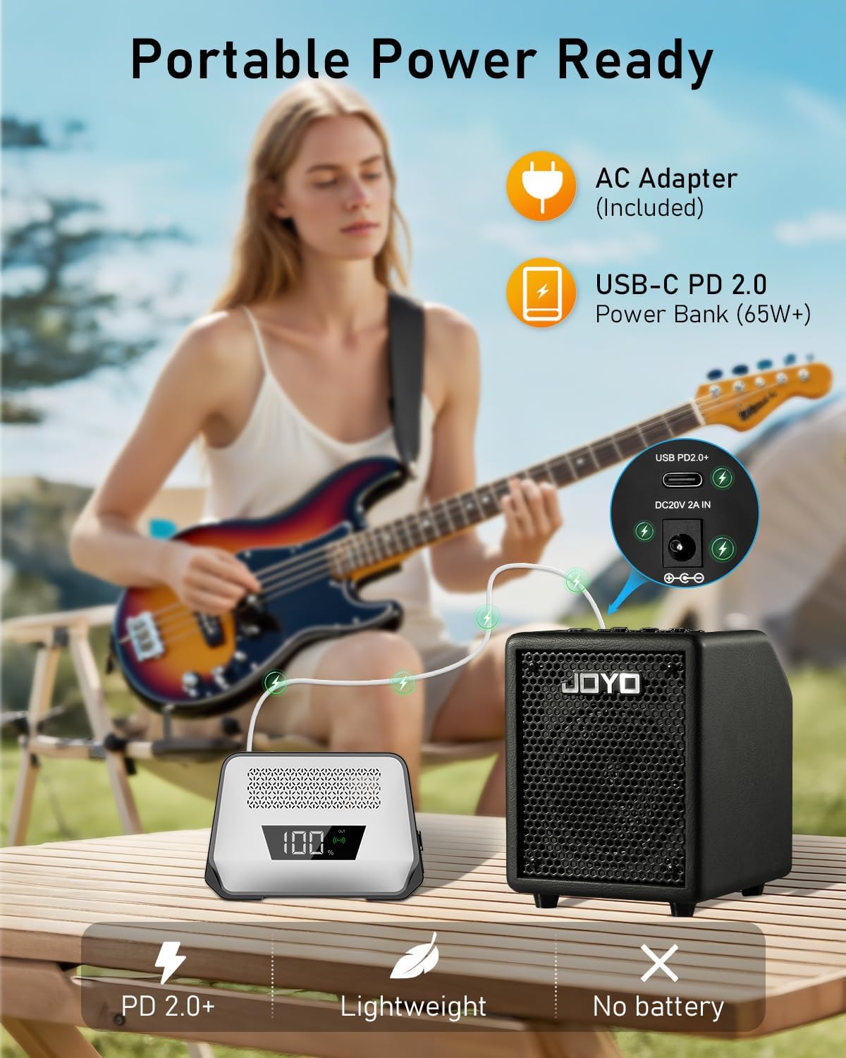 Thumbnail 6 de JOYO JOYO-BA-30 BK Bass Combo Amplifier, 30W, Bluetooth 5.1 + OTG