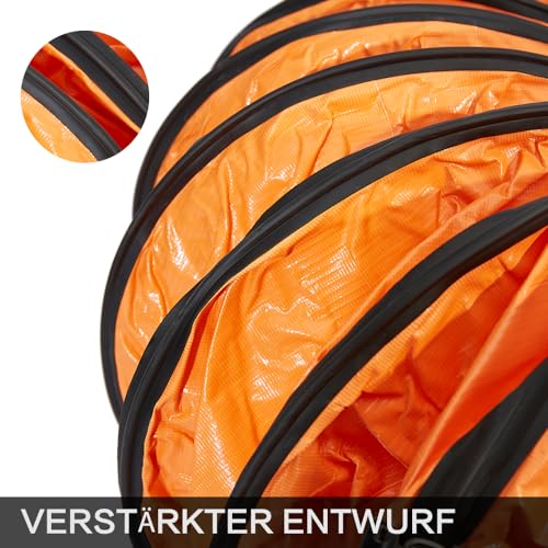 Thumbnail 6 de FDTDUCT PVC Flexibler Kanalschlauch 350 mm × 5 m – Flammenhemmend, verstellbares Seil & D-Ring
