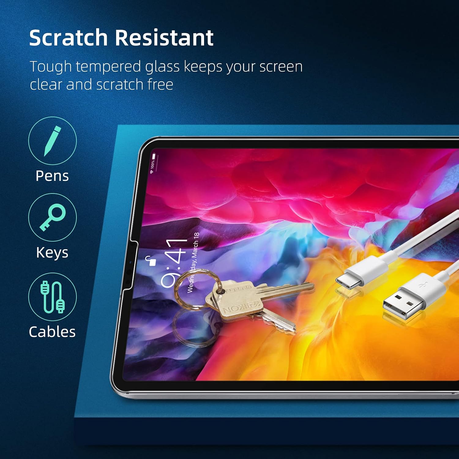 Thumbnail 4 de NEW'C Schutzglas für iPad 10,9/11 Zoll 0,33mm