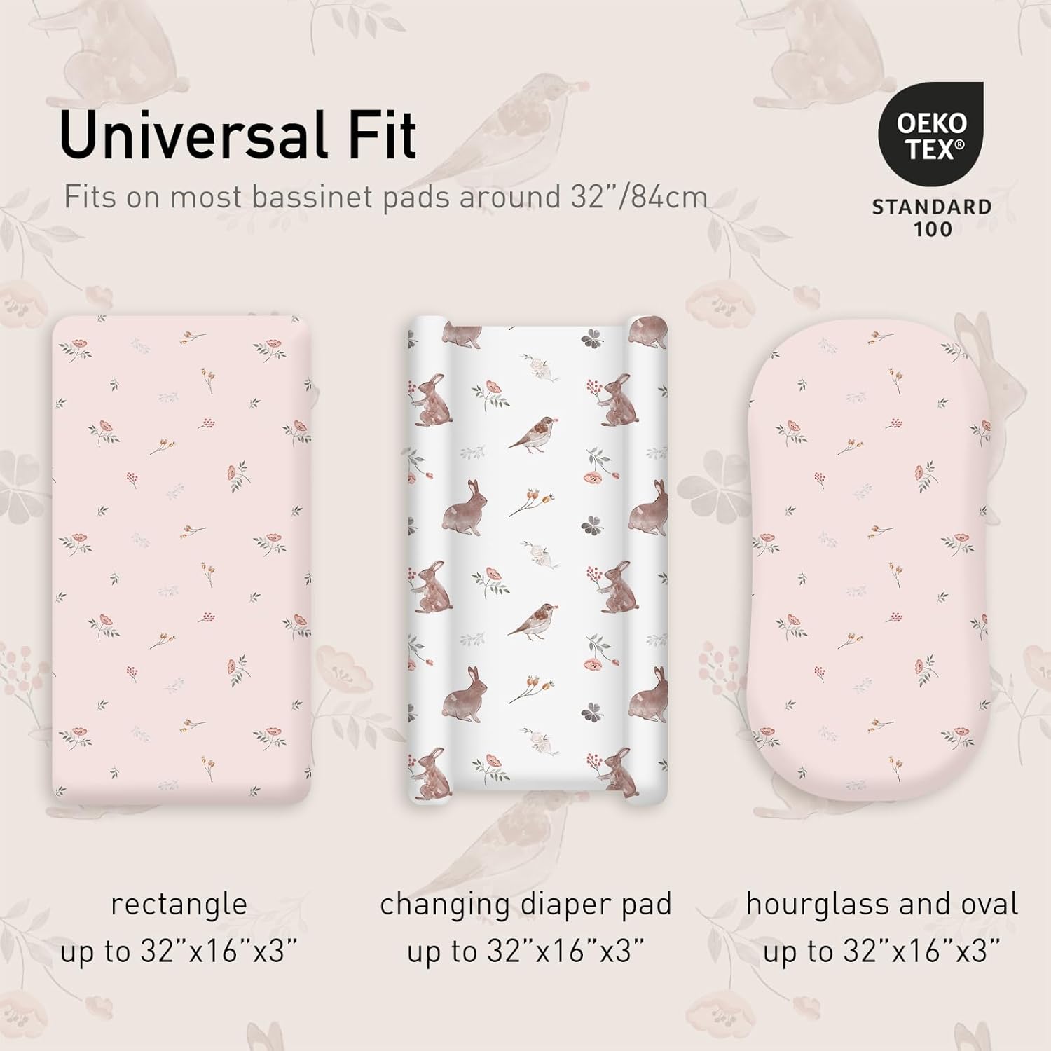 Thumbnail 2 de GLLQUEN BABY Moses Basket Fitted Sheets 2 pack