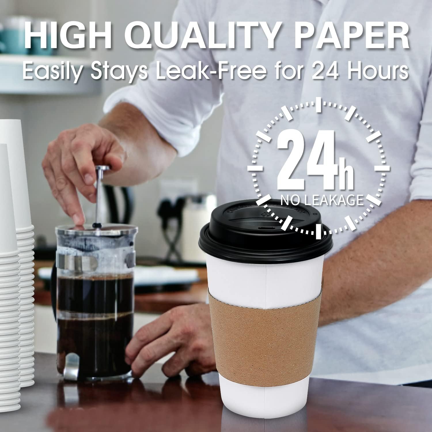 Detalle 2 de GINKGO 16 oz Disposable Coffee Cups