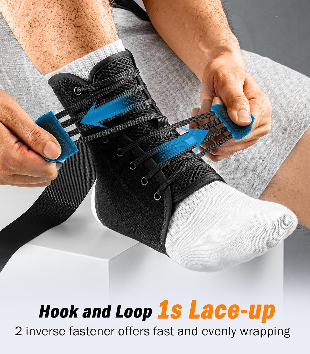 Detalle de WHCOOL Slim-Fit Ankle Brace 12"-13"