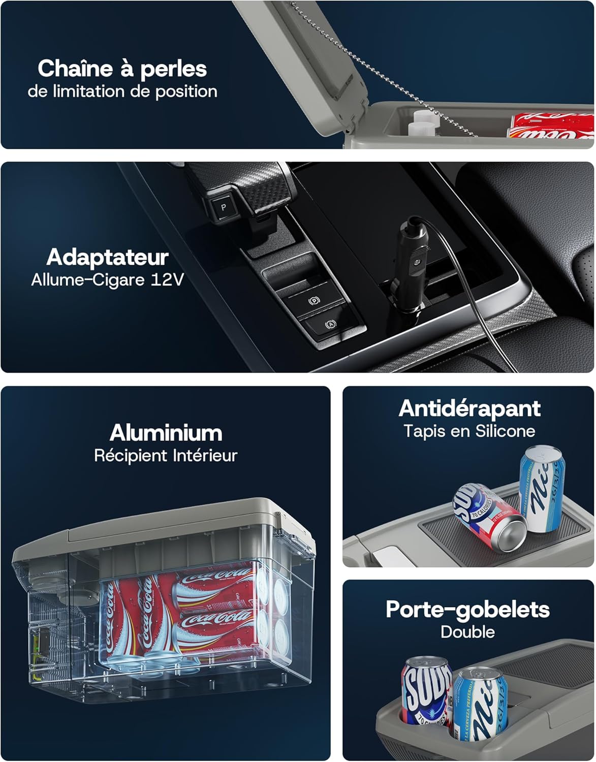 Thumbnail 6 de Glacière électrique Upstreman 8 L (chauffe et refroidit) 12 V pour voiture, camion, bateau et camping-car