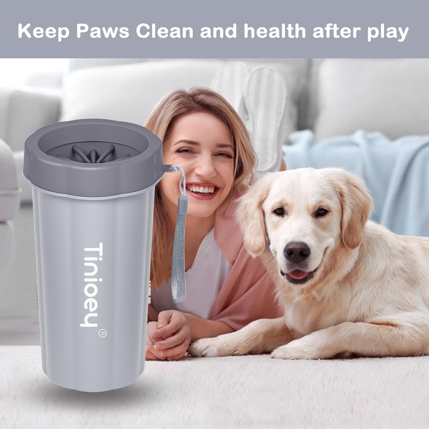 Detalle 1 de Tinioey Dog Paw Cleaner for Large Dogs 8.7in