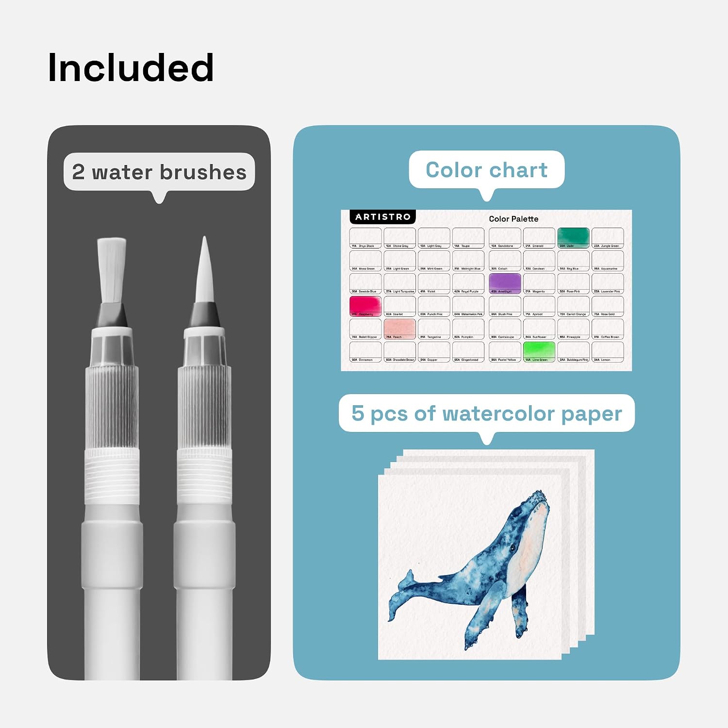 Thumbnail 3 de ARTISTRO Watercolor Markers, 48 Colors