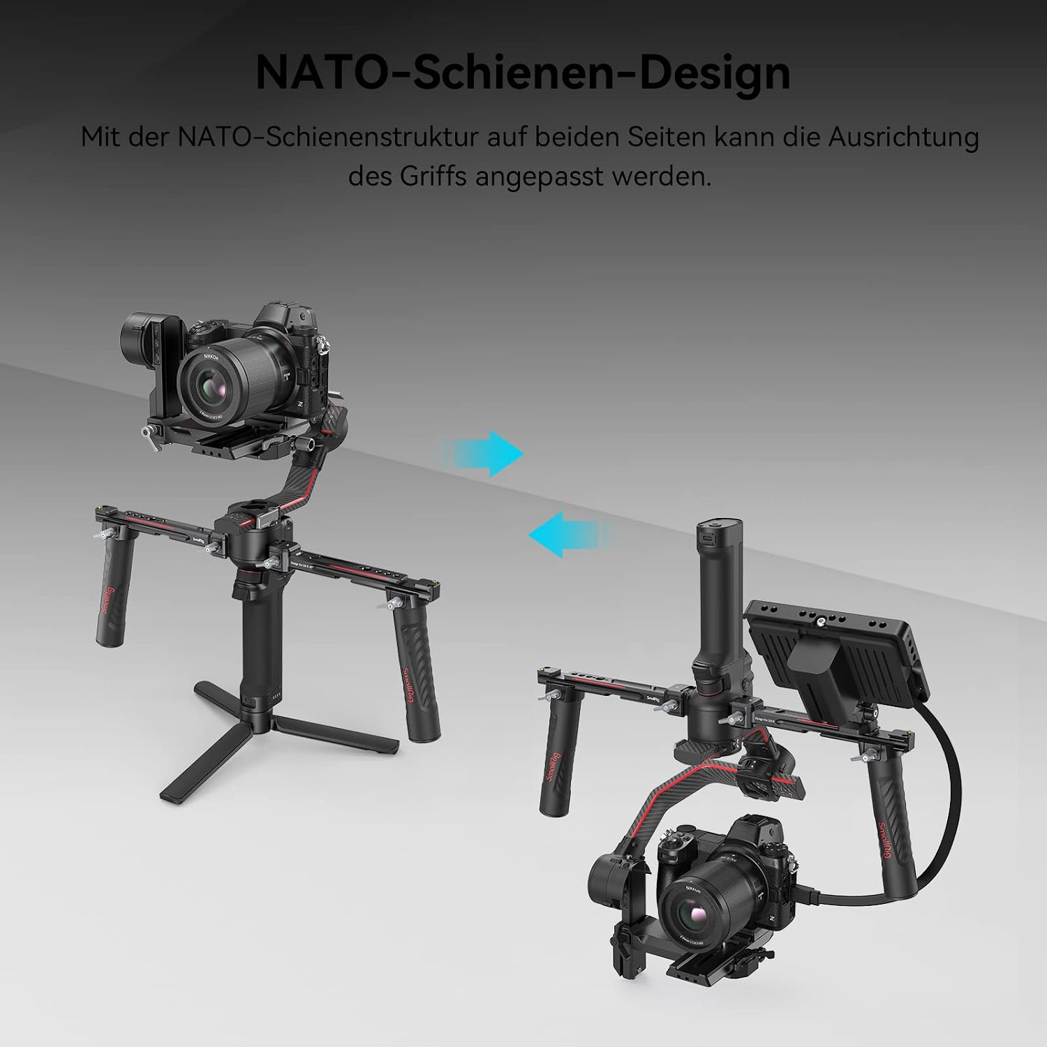 Detalle de SMALLRIG Dual Handgriff 3027 für DJI RS 2/RSC 2/RS 3/RS 3 Pro und RS 4 Pro