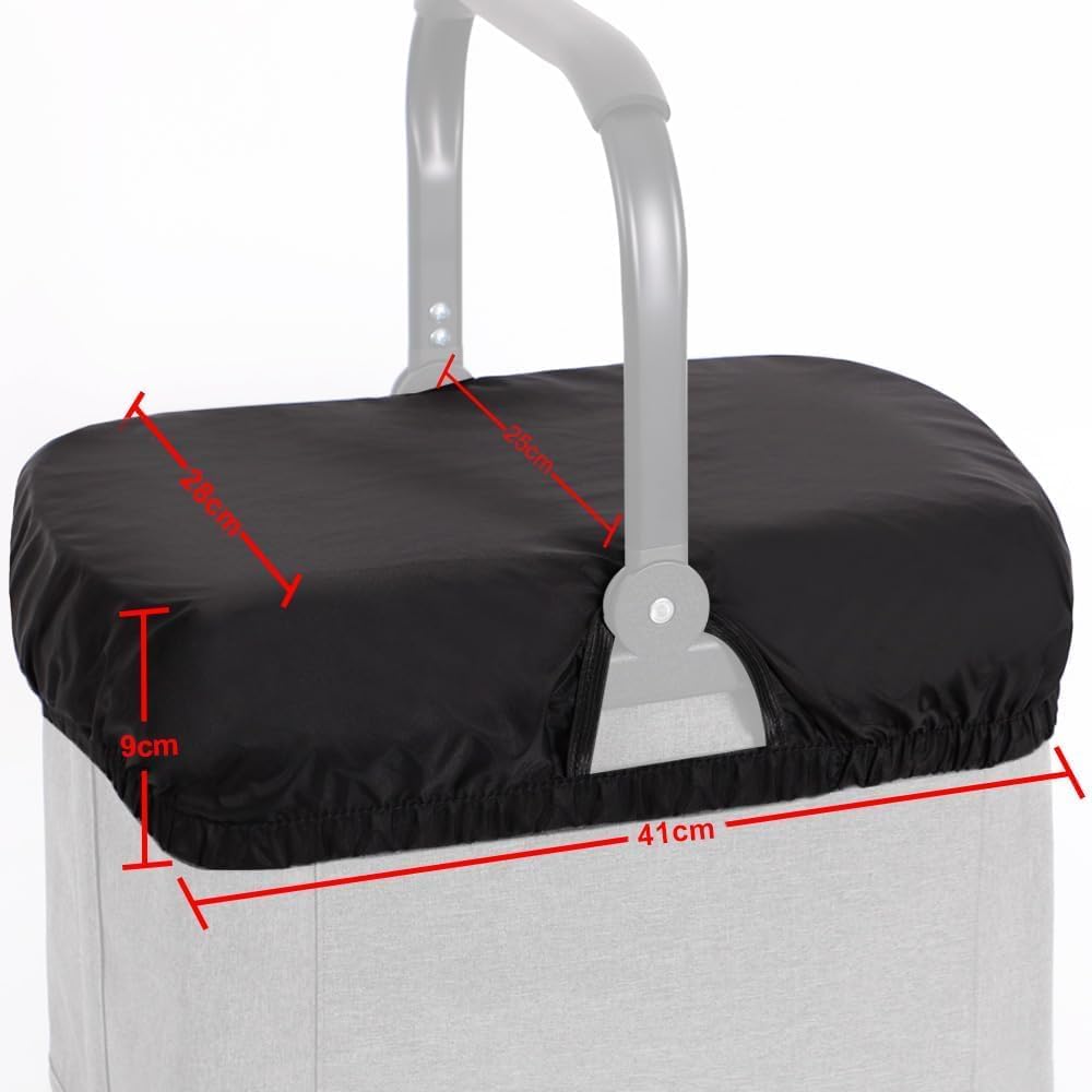 Detalle 2 de Korbabdeckungen Regenabdeckungen für Einkaufskörbe (Einheitsgröße 41 x 28 x 9 cm) – Staub- und Regenschutzhülle