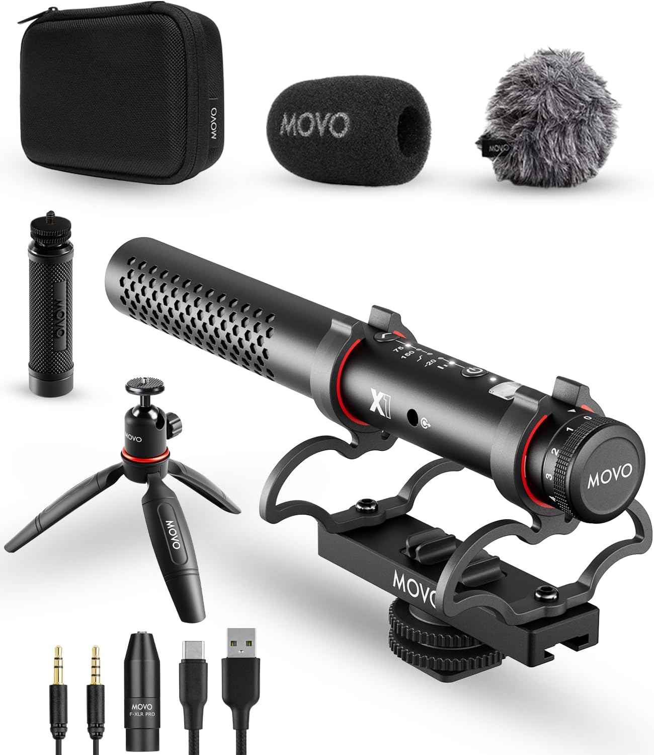 Movo X1 Supercardioid Shotgun Microphone: a versatile on-camera AI for pro audio