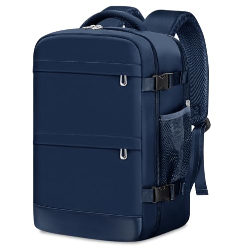 Detalle de KIRFEIHT Mochila de cabina para avión (40x20x25) para Ryanair y portátil de 14 pulgadas, azul