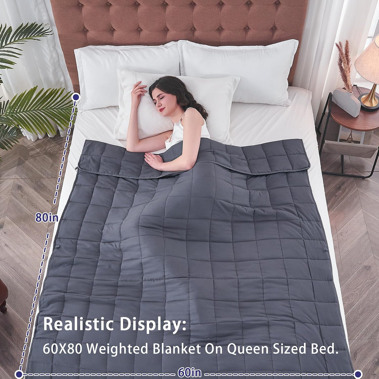 Detalle 2 de yescool Queen Weighted Blanket 20 lb