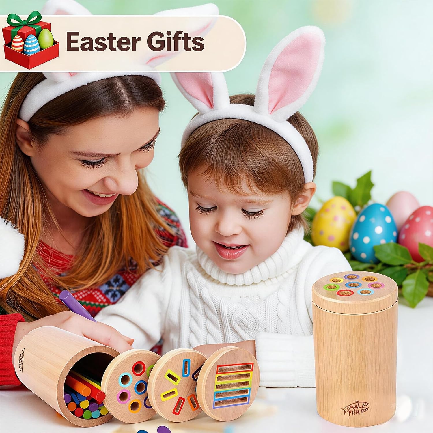 Thumbnail 6 de Montessori Wooden 3-in-1 Toy 1-3