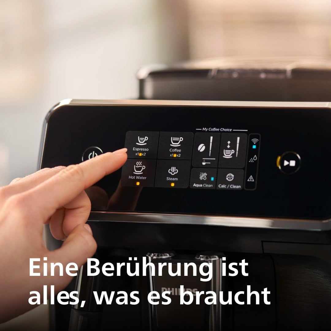 Thumbnail 2 de Philips 2200 Series Kaffeevollautomat EP2220/10 – 2 Kaffeespezialitäten, Touch-Display, Keramikmahlwerk, Mattschwarz