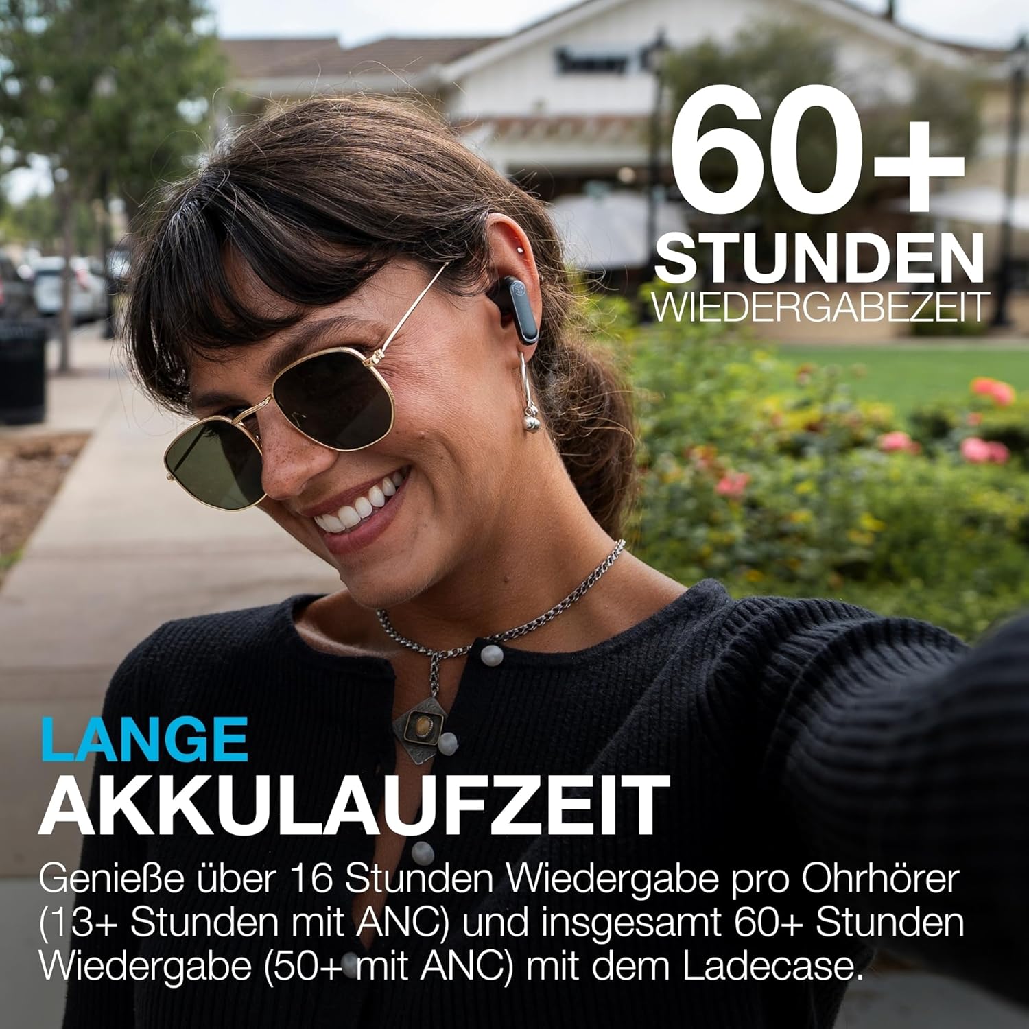 Thumbnail 3 de JLab Epic Pods ANC In-Ear Bluetooth-Kopfhörer mit Noise Cancelling, Adaptive ANC, Multipoint & IP55 (schwarz)