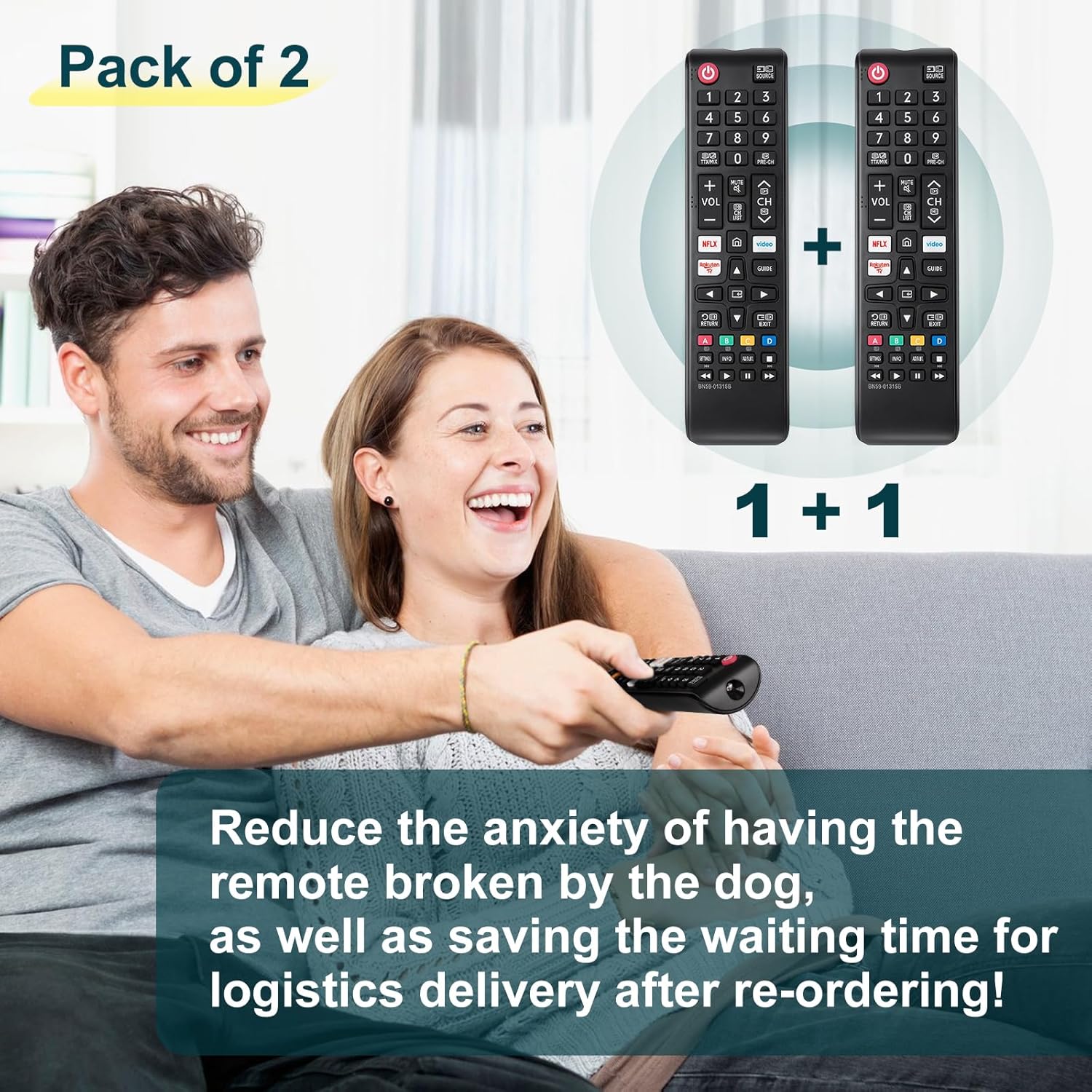 Thumbnail 4 de Ersatz Fernbedienung für Samsung TV 2er-Pack