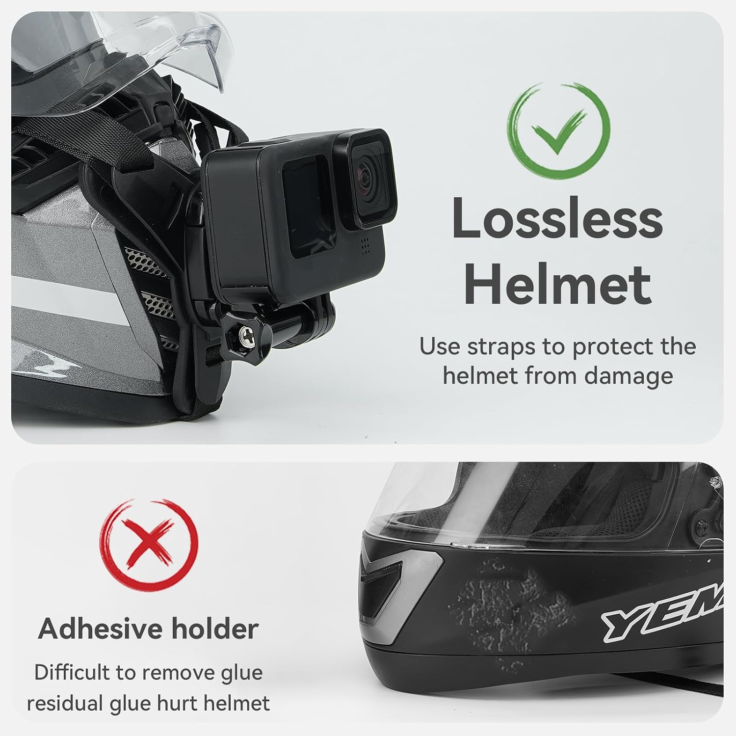 Detalle 2 de Adaptom Motorradhelm Kinnhalterung für Action‑Kameras