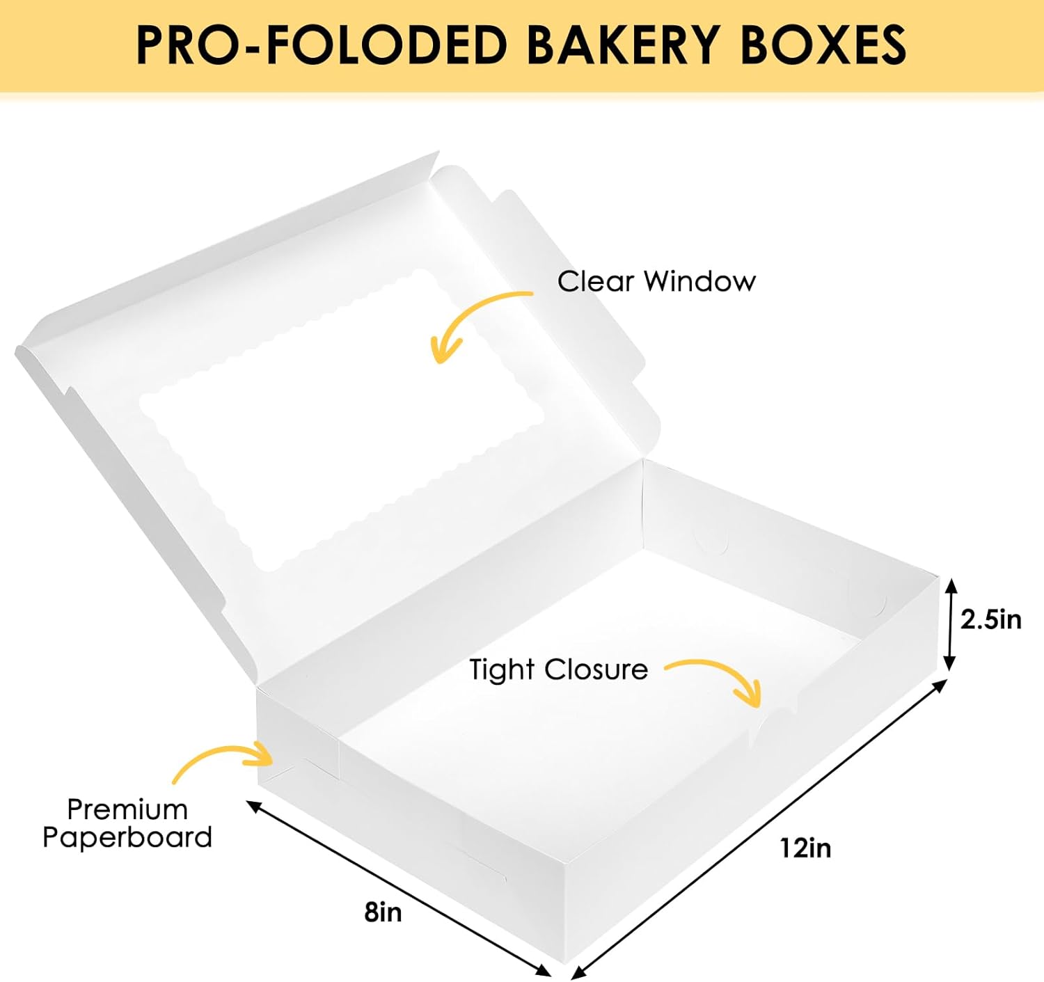Thumbnail 4 de Moretoes 12x8x2.5" Bakery Boxes for Cookies 🍪