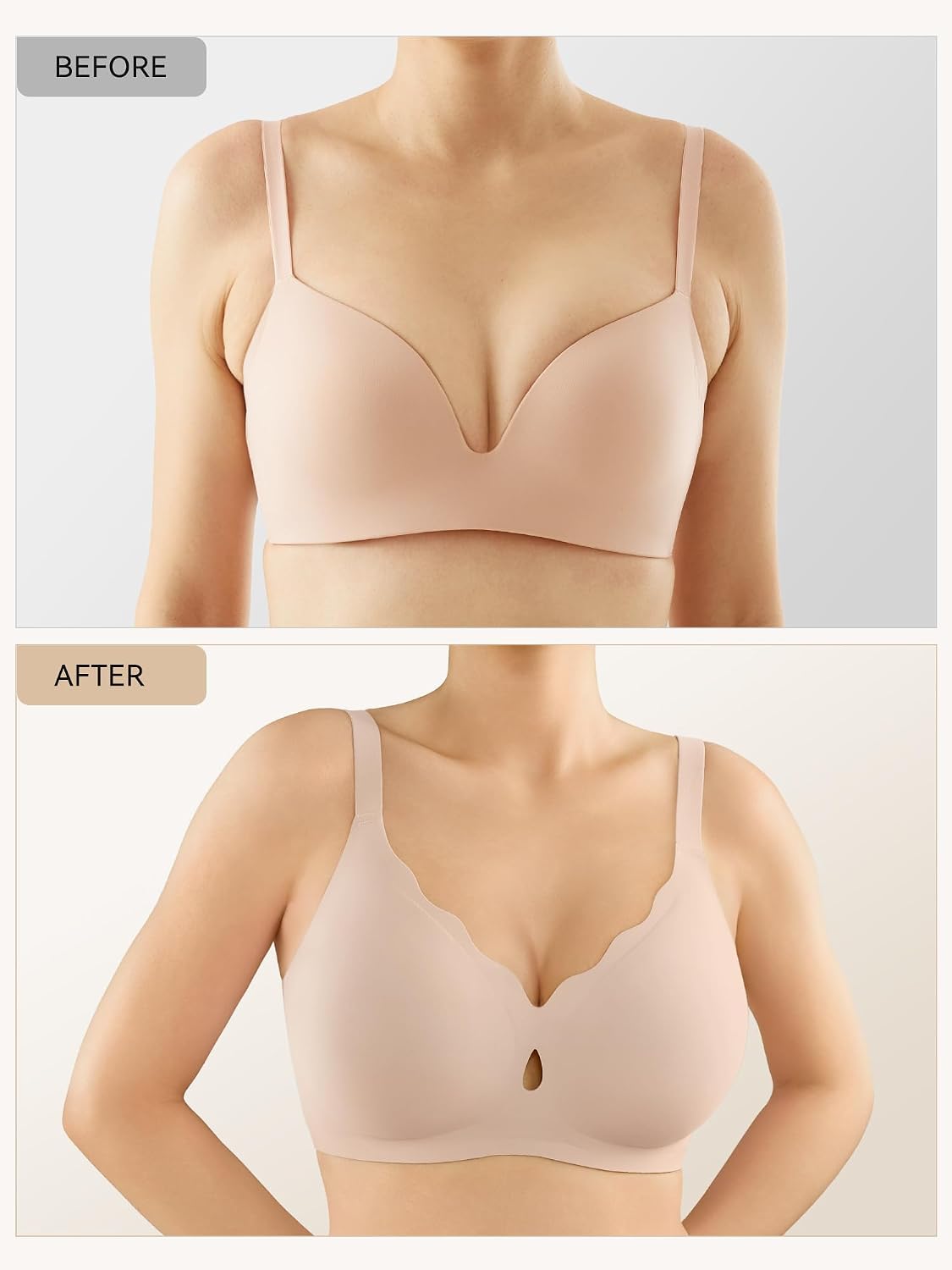 Detalle de LUCKMEEY Wave Wireless Bra Full Coverage