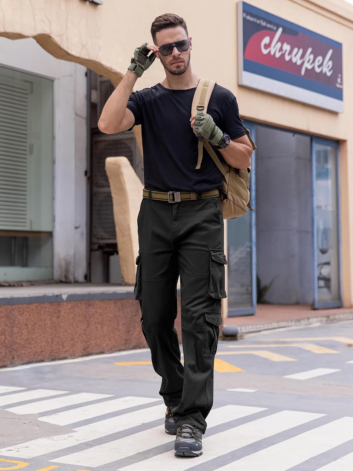 Detalle de Cargohose aus Baumwolle Baggy Chino