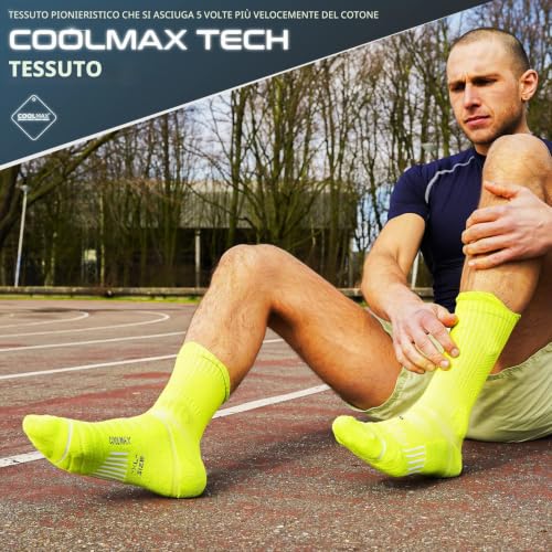 Detalle 2 de Rahhint Coolmax Compressione: Calzini Running Uomo 3Paia – Anti-Vesciche, Supporto Arco Plantare