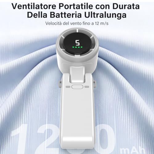 Thumbnail 7 de KARFUN Ventilatore Portatile: Mini Ventilatore Pieghvole a 180° per Ufficio e Outdoor