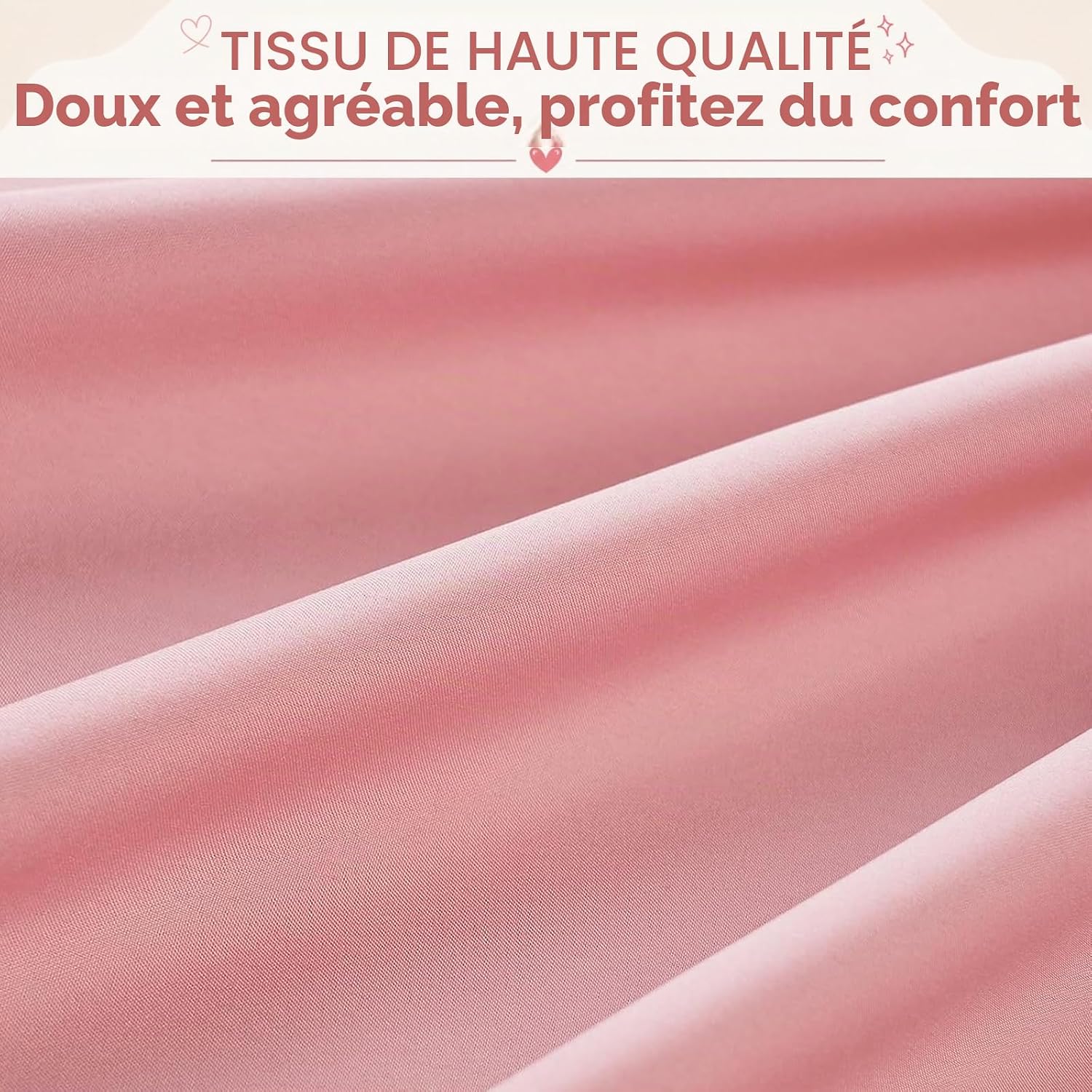Detalle de LUPATDY KFSCL-01-FS-27067 bedhemel voor huisbed, 2-delig, polykatoen, roze