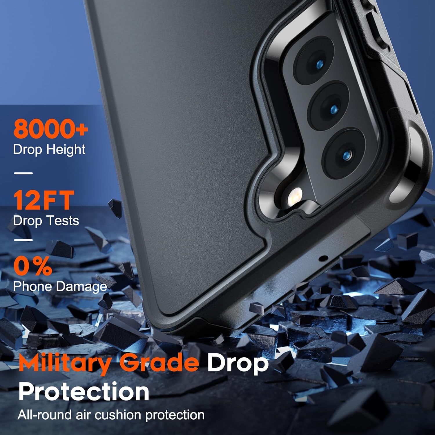 Detalle 2 de zapica Designed for Samsung Galaxy S22 Case Military Drop Protection, Dual Layer