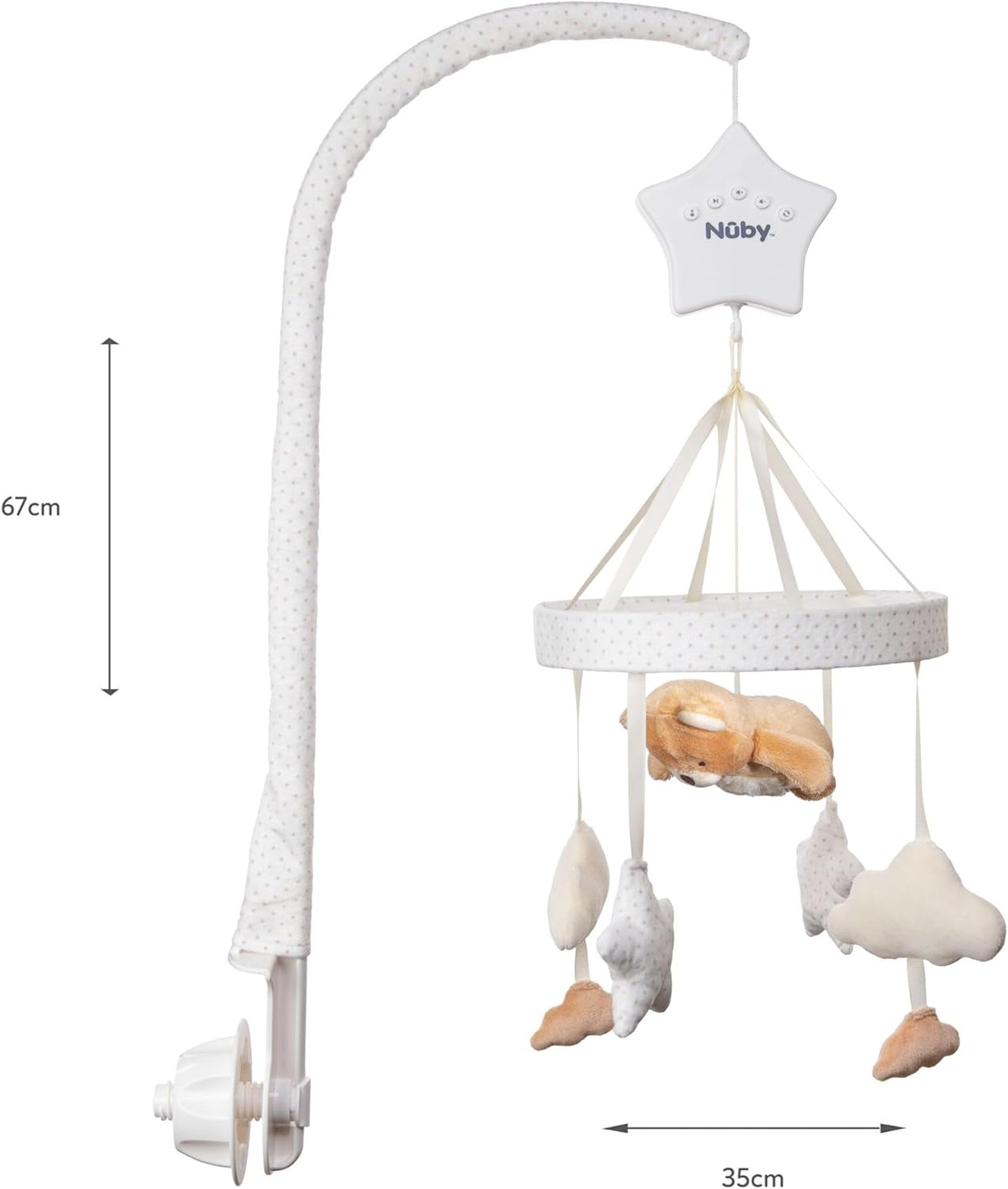 Detalle de Nuby Biscuit l’Ours mobile musical