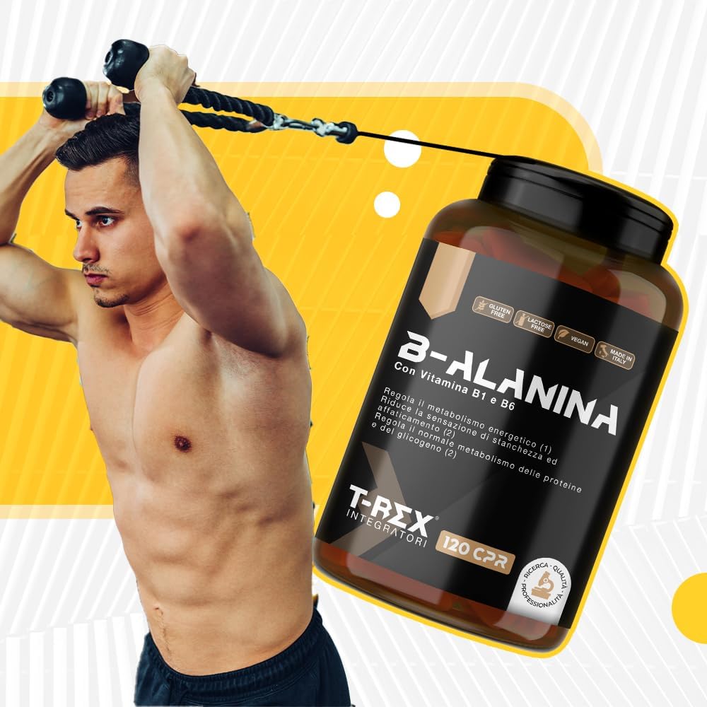 Thumbnail 4 de Beta Alanina 120 compresse da 1000 mg | Integratore con Vitamine B1 e B6 per post-allenamento
